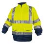 Work Jacket Deltaplus High Visibility With Reflective Tape Fluorescent & Navy Size 3XLARGE