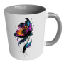 Flower - Printed Grey 2 Tone Mug