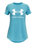 Girls' Ua Sportstyle Graphic Short Sleeve - Fresco Blue Yxl
