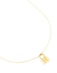 Waterproof Gold Plated Stainless Steel Lock Pendant Necklace