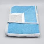 Velour Stripe Beach Towel - Turquoise Grey