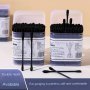 100pcs Black Disposable Ear Cleaning Swabs - Dual-Ended For Effective Earwax Removal & Blackhead Cleansing