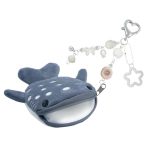 Whale Shark Coin Purse Keychain Cute Plush Change Purse With Zipper Keychain Kawaii Handmade Wallet Coin Pouches Heart Star Butt