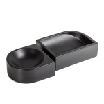 Porkchop Combo Pet Bowl - Matte Black