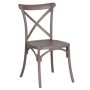 Cross Back Dining Chair - Brown - Fine Living