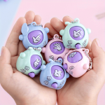 2PCS MINI Rock-paper-scissors Game Keychain Cute Fun Fidget Toy Key Chain Ring Purse Bag Backpack Charm Stress Relief Party Favo