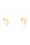 Tiny Africa Studs - Brass With Sterling Silver