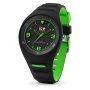 Ice P.leclercq Med Black/green Round Dial Lumi Hands Green Numb On Black/green Silicone Strap - 017599
