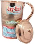 Jay-enn Pure Copper Water Jug With Lid Traditional Storage Container