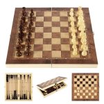 Chess Checkers & Backgammon 3 In 1 Game Set