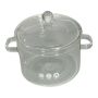 Charming Transparent Borosilicate Glass Pot With Lid 16CM