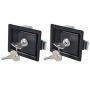 2PCS Trailer Tool Box Locks Door Paddle Handle Latch Locks For Truck