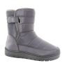 Ladies Textile Winter Ankle Boot With Stitching Fur Trim