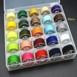 25-COLOR Polyester Sewing Thread Kit With Organizer - Durable Bobbins For Machine & Hand Stitching Assorted Colors
