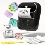 Phomemo M110 Portable Thermal Label Printer Wireless Label Maker Machine For Ios & Android Barcode Label Printer Machine For Sma