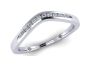 9CT White Gold Curve Band Set With 12 Diamonds