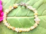 Rutilated Quartz Chip Stone Bracelet A269