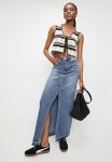 Superbalist Column Denim Maxi Skirt - Mid Blue