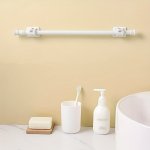 Versatile White Telescopic Bar - Non-slip Punch-free Installation For Towels Clothes & Kitchen Essentials