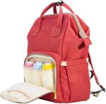 Multi-functional Nappy Backpack With Flower Embroidery