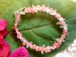 Pink Obsidian Chip Stone Bracelet
