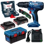 Bosch - Cordless Drill 2 X 2AH Batteries Charger Bit Set And Folding Knife