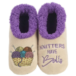 Snoozies Ladies Knitter's Have Balls - Pink - S Women