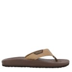 Men's Rockstar Casual Walking Flip Flops - Tan Brown - 9