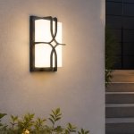 Lone Deco Black LED Outdoor Wall Light 12W Warm White IP65