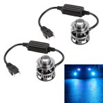 1 Pair H7 27W DC12V Car Aluminum Alloy Flashing LED Headlight Blue Light