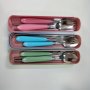 Travel Cutlery Set With Storage Box Portable Fork Spoon And Chopsticks Suitable For Picnics Camping And Daily Use