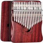Kalimba Thumb Piano 17 Keys Finger Piano Wine Red
