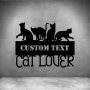 CAT Lover With Custom Text - 450MM / Matt Gold