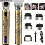 Hair Trimmer USB Rechargeable Hair Clippers And Beard Trimmer For Men Precise T-blade Trimmer With Lcd Screen Grooming Kit For M