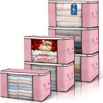 Vintage-style Foldable Storage Bags For Clothing And Blankets - Large Capacity Non-woven Fabric Organizer With Moisture Protecti