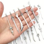 10/20PCS/SET   Bag   New Diy Alloy Jewelry Swords Knife Accessories Retro Charms Bookmark Reading Book Clips Markers Craft Suppl