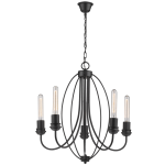 Black Metal Resin And Wrought Iron Chandelier