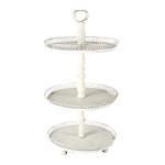 Cake Stand 3 Tierwoodantique WHITE74 36CM