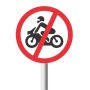 No Motorcycles Road Sign R222