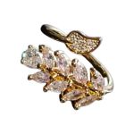 Radha Ring 18K Gold Plated Leaves Adjustable Size