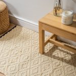 Handwoven Wool Runner 75X125CM - Ivory