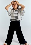 Crinkled Wide Trousers - Blue