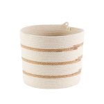 Mia Melange - XL Planter - Jute White & Tan - 28CM