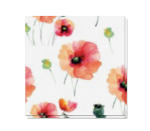 3PLY Lunch Napkins Poppies 20PCS 33X33CM