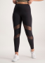 Mesh Inset Active Legging - Black - S