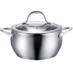 Stainless Steel Cookware 3 Quart Sauce Pot With Lid