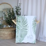 Fleece Blanket Palm Leaf Set Neutral