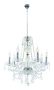 Bright Star Lighting Crystal Chandelier With Crystal Arms And Hanging Crystals
