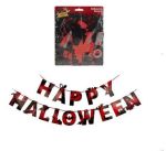 Happy Halloween Decor Banner 2.2M - Red And Black