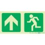 Parrot Photolum. Safety Sign - Arrow Up Running Man E10 190MM